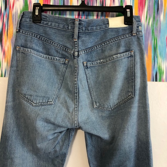 COH Liya hi-rise denim button fly distressed jean - Picture 7 of 8